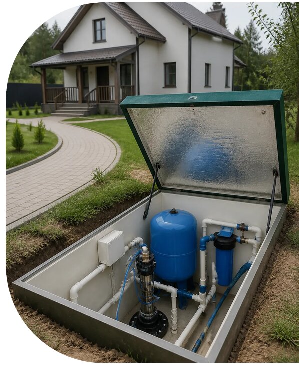 Автономное водоснабжение дома в Бердске от 156180 р. | АПаруса-Брд